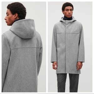 🎉HP🎉NWT COS Men’s Wool Duffle Coat in Gray